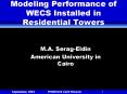 Modeling Performance of WECS Installed in Residential Towers PowerPoint PPT Presentation