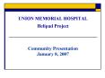 UNION MEMORIAL HOSPITAL PowerPoint PPT Presentation