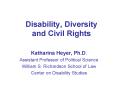 Disability, Diversity and Civil Rights PowerPoint PPT Presentation