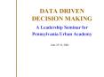 DATA DRIVEN DECISION MAKING PowerPoint PPT Presentation