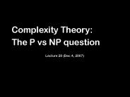 Complexity Theory: