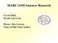 MARC/AIM Summer Research PowerPoint PPT Presentation
