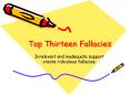 Top Thirteen Fallacies PowerPoint PPT Presentation