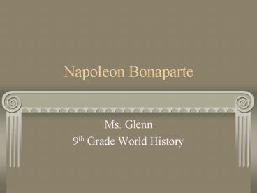 Napoleon Bonaparte