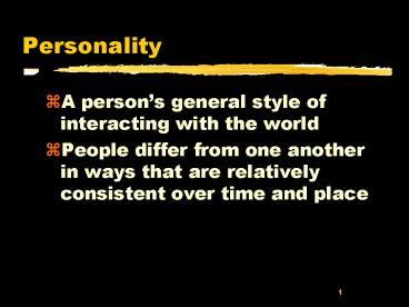 Personality