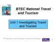 BTEC National Travel and Tourism PowerPoint PPT Presentation