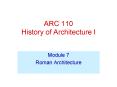 ARC 110 History of Architecture I PowerPoint PPT Presentation