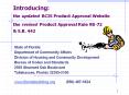 Introducing: the updated BCIS Product Approval Website  the revised Product Approval Rule 9B-72 PowerPoint PPT Presentation