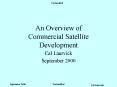 An Overview of Commercial Satellite Development PowerPoint PPT Presentation