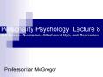 Personality Psychology, Lecture 8 SelfEsteem, Narcissism, Attachment Style, and Repression PowerPoint PPT Presentation