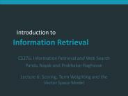 CS276: Information Retrieval and Web Search