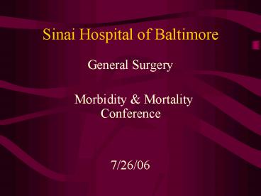 Sinai Hospital of Baltimore