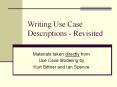 Writing Use Case Descriptions Revisited PowerPoint PPT Presentation