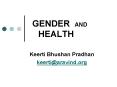 GENDER AND HEALTH PowerPoint PPT Presentation