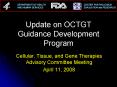 Update on OCTGT Guidance Development Program PowerPoint PPT Presentation