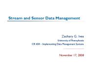 Stream and Sensor Data Management