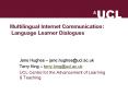 Multilingual Internet Communication: Language Learner Dialogues PowerPoint PPT Presentation