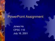 PowerPoint Assignment