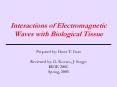 Interactions of Electromagnetic Waves with Biological Tissue PowerPoint PPT Presentation