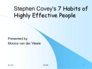 Stephen Covey's 7 Habits of Highly Effective People