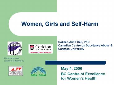 Women, Girls and SelfHarm