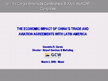 THE ECONOMIC IMPACT OF CHINA