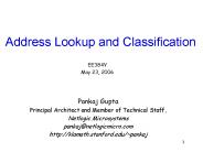 Address Lookup and Classification