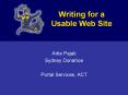 Writing for a Usable Web Site PowerPoint PPT Presentation