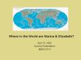 Where in the World are Marina PowerPoint PPT Presentation