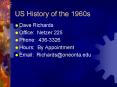 US History of the 1960s PowerPoint PPT Presentation