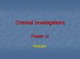 Criminal Investigations PowerPoint PPT Presentation
