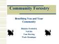 Community Forestry PowerPoint PPT Presentation