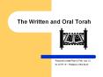 The%20Written%20and%20Oral%20Torah PowerPoint PPT Presentation
