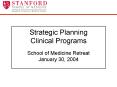Strategic Planning Clinical Programs PowerPoint PPT Presentation