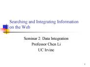 Searching and Integrating Information on the Web