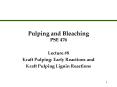 Pulping and Bleaching PSE 476 PowerPoint PPT Presentation
