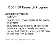 DOE HEP Research Program