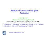 Radiative Corrections for Lepton Scattering