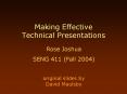 Making Effective Technical Presentations PowerPoint PPT Presentation