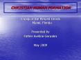 CHRISTIAN HUMAN FORMATION PowerPoint PPT Presentation