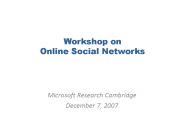 Workshop on Online Social Networks