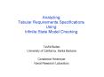 Analyzing Tabular Requirements Specifications Using Infinite State Model Checking PowerPoint PPT Presentation