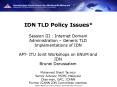 IDN TLD Policy Issues PowerPoint PPT Presentation