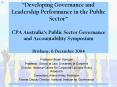 Developing Governance and Leadership Performance in the Public Sector CPA Australias Public Sector G PowerPoint PPT Presentation
