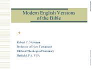 Modern English Versions of the Bible