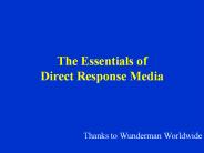 The Essentials of Direct Response Media