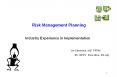 Risk Management Planning  Industry Experience in Implementation PowerPoint PPT Presentation