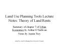 Land Use Planning Tools Lecture Notes: Theory of Land Rents PowerPoint PPT Presentation