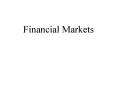 Financial Markets