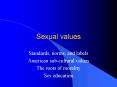Sexual values PowerPoint PPT Presentation